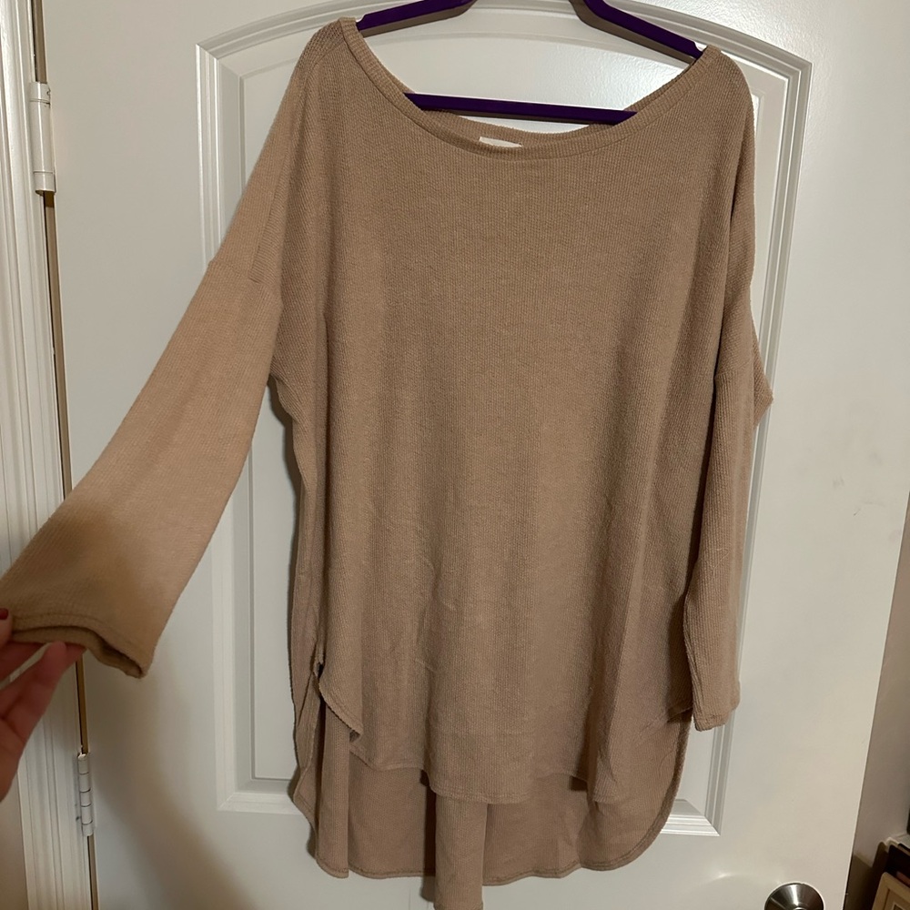 Cozy Beige Knit Sweater